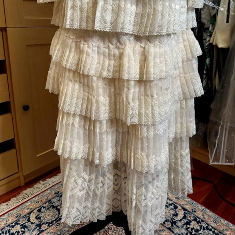 Zimmermann Size 1 Square Neckline Off White Short/Long Dress - Picture 6 of 13